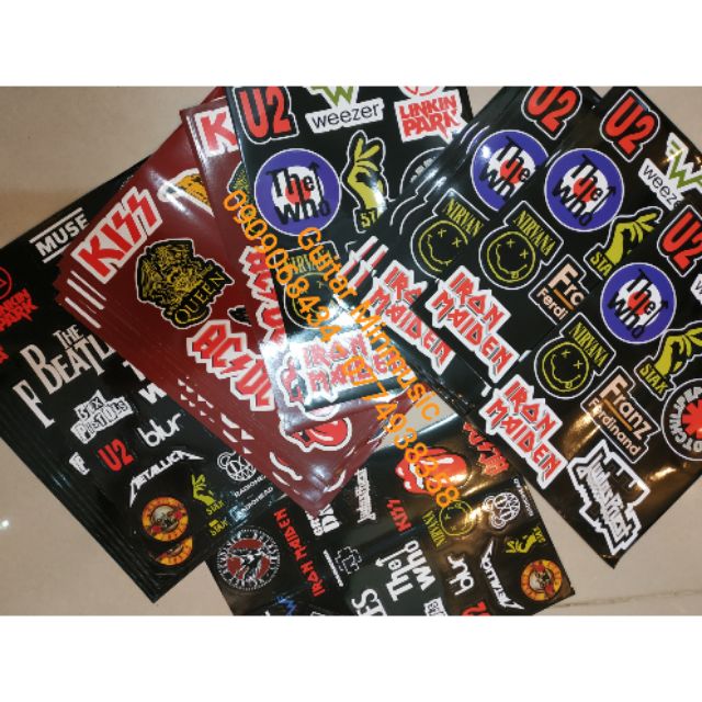 sticker guitar Dán trang trí đàn guitar đủ loại