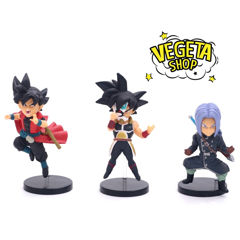 Mô hình Dragon Ball Heroes - Set 6 nhân vật Beat Note Future Trunks Jaco Bardock Towa - WCF Super Heroes - Cao 8cm