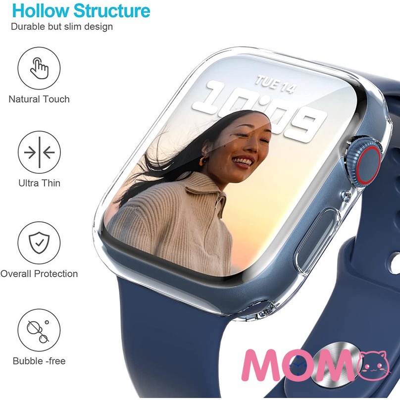 Ốp TPU trong suốt bảo vệ mặt đồng hồ Apple Watch 7 6 SE 5 4 3 2 1 45MM 41MM 40MM 44MM 38MM 42MM