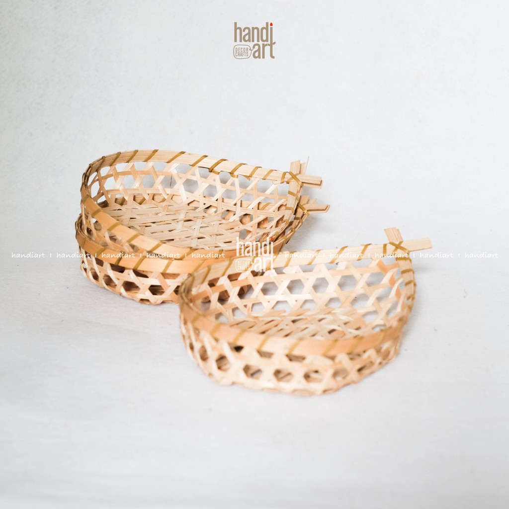 Khay tre đan hình con cá - Khay tre trang trí -  Woven bamboo tray