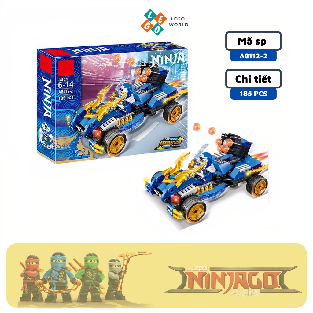 Lego Ninjago mô hình đồ chơi lắp ghép thông minh Ninja Pull Back Racing A8112 4 mẫu xe - shop Lego World