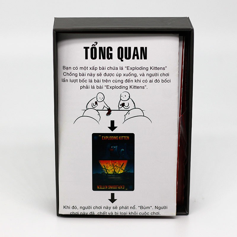 Combo Mèo Nổ Exploding Kittens + Bọc Bài (100 Bọc)