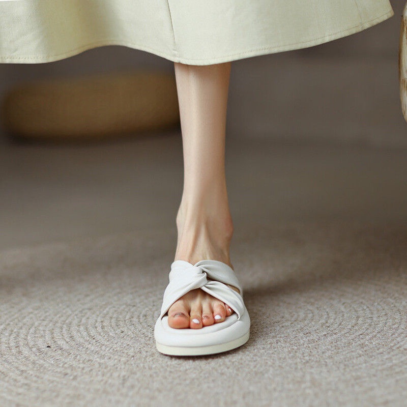 Dép Sandal Hở Ngón Đế Dày Quai Chéo Thời Trang Hàn Quốc Cho Nữ XIELUAIZTA