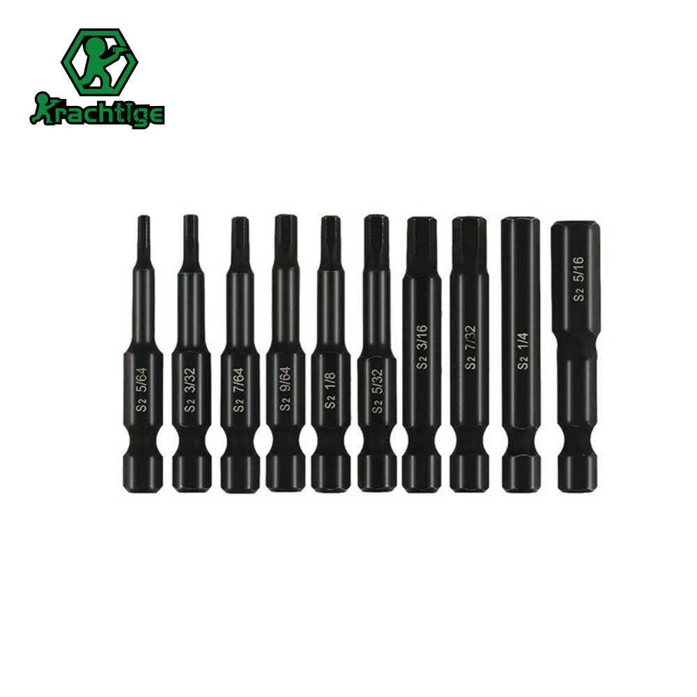 Bộ 10 Đầu Mũi Khoan Lục Giác Giác Hút 1/4" Tháo Gỡ Nhanh Đường Kính Từ / Bộ Dụng Cụ / Cờ Lê Anh