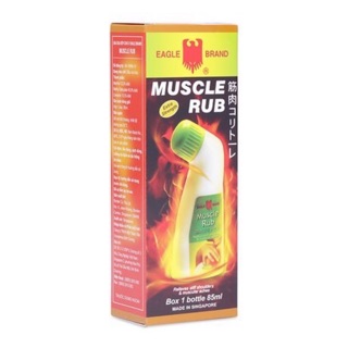 Dầu xoa bóp con ó Singapo Eagle Brand Muscle Rub chai lăn 85g