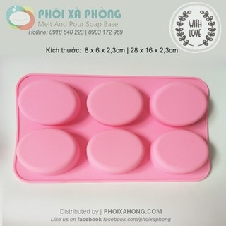 Khuôn silicon 6 hình oval