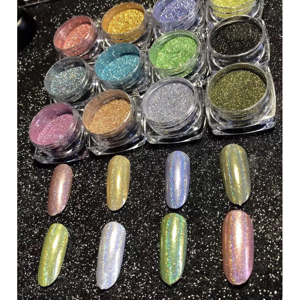 Sét Bột Nhũ Cầu Vồng 12 Màu Cực Xinh