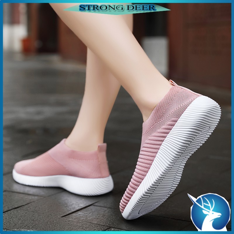 Giày Bệt Nữ Đế Cao Su Phồng Tôm Dành Cho Những Cô Nàng Plus Size ：35-43