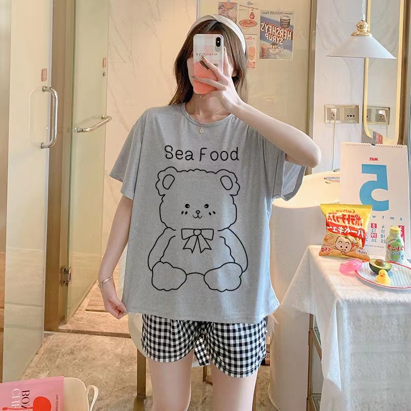 Đồ ngủ nữ mặc nhà thun mềm mại mát mẻ họa tiết siêu cute dễ thương - CTN6