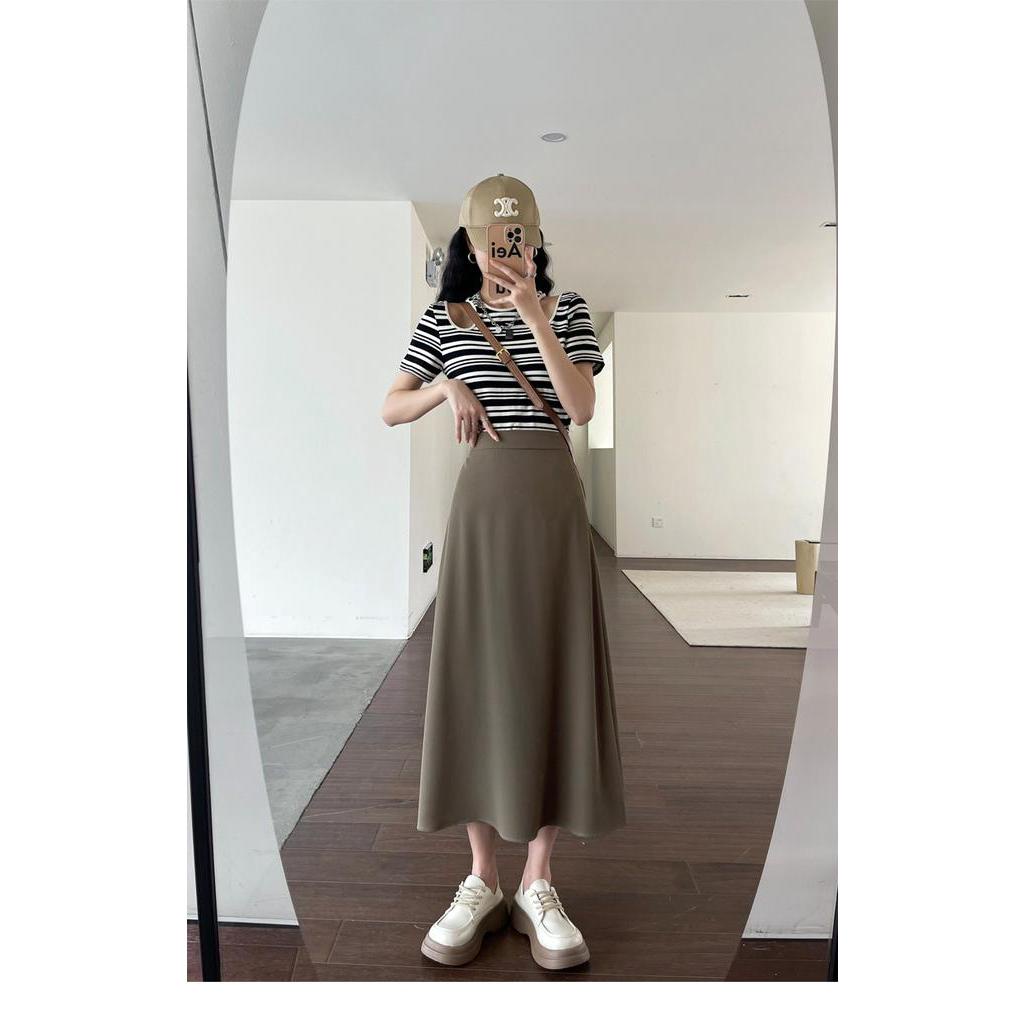 Chân Váy Chữ A Lưng Cao Xinh Xắn Dễ Phối Đồ Theo Phong Cách 62019