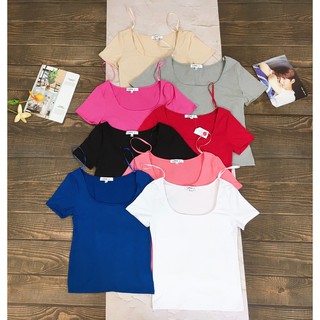 Áo thun trơn cotton cổ U bigsize 60-72KG