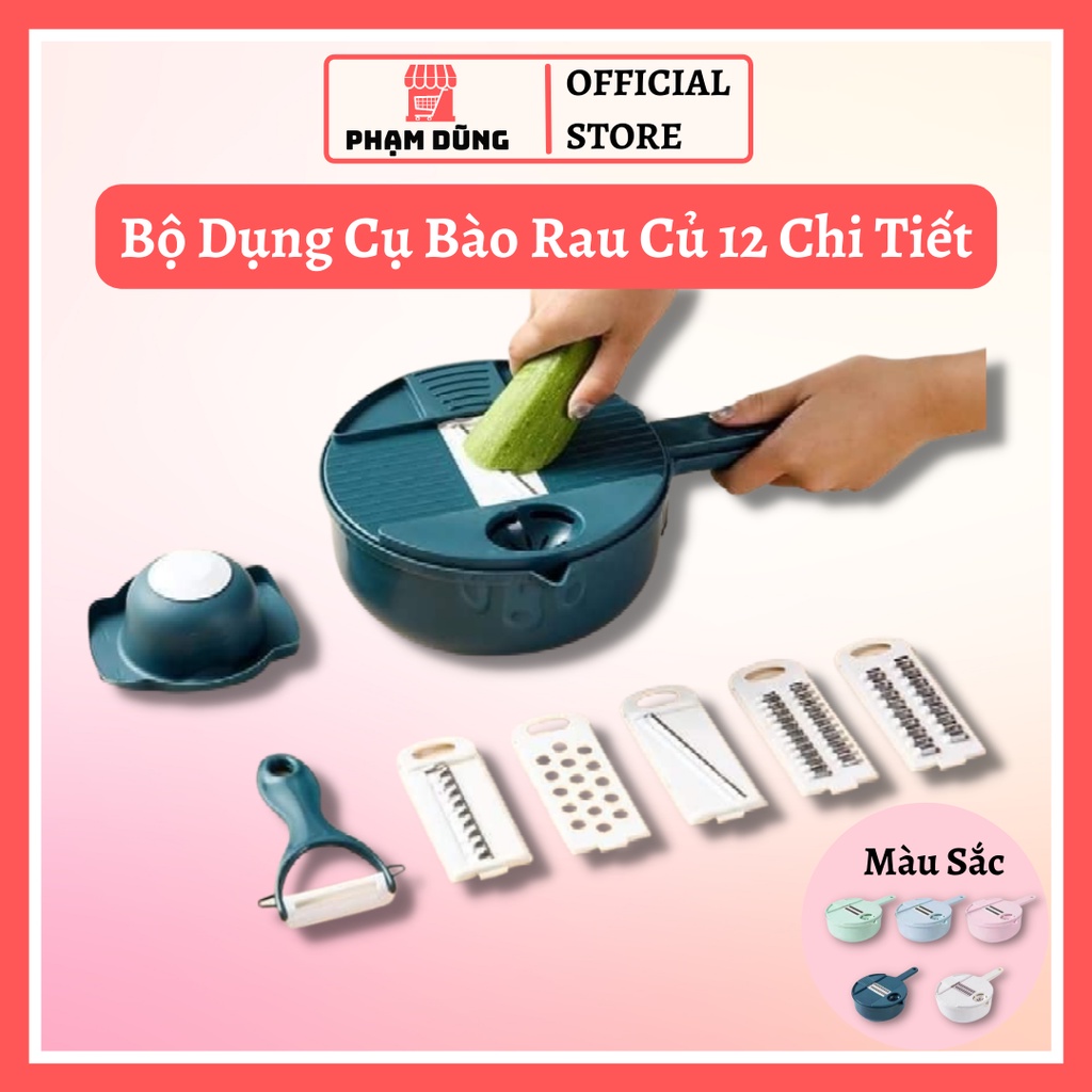 Bộ Bào Rau Củ Quả 12 Món Đa Năng