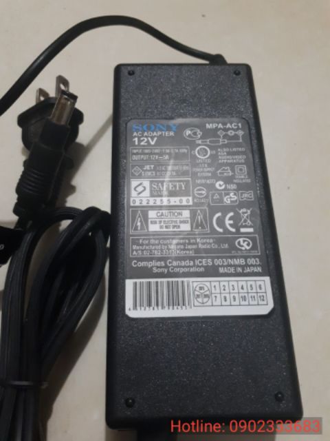 [Chất Lượng] Adapter Nguồn Camera Máy Bơm Mini 12v5a