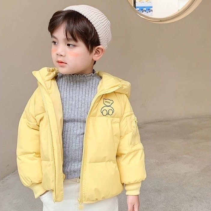 Áo phao siêu nhẹ bé gái &quot;TAI GẤU&quot; 8-20kg, áo phao ấm áp mùa đông bé trai 1-5 tuổi. Phao mềm mại. G46