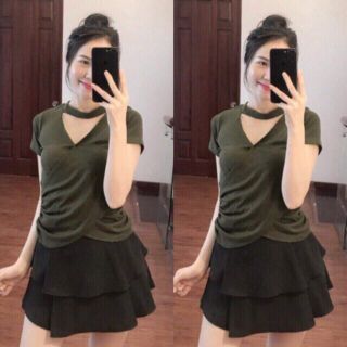 Quần giả váy 2 tầng