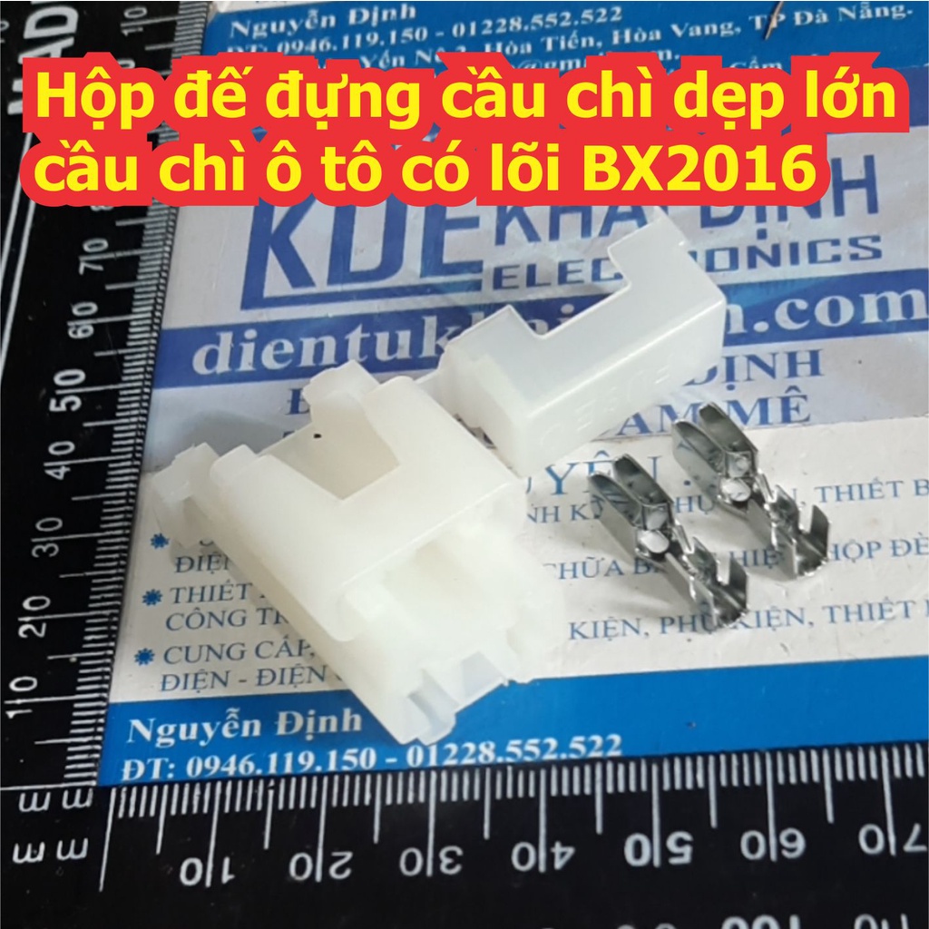 3 cái Hộp đế đựng cầu chì dẹp lớn, cầu chì ô tô có lõi BX2016 kde7838