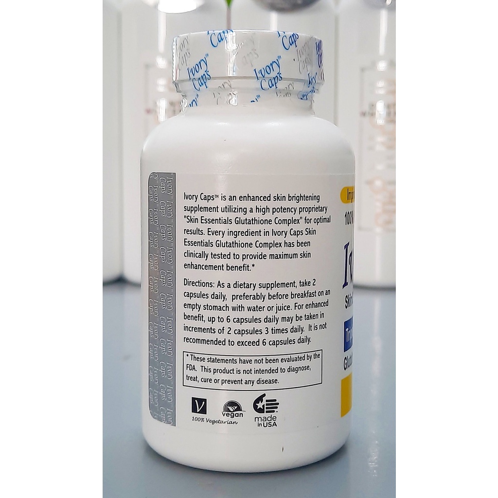 Viên uống vitamin bổ xung, giúp đẹp da Ivory caps chai 60 viên từ mỹ