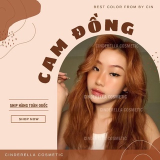 Thuốc nhuộm tóc màu CAM ĐỒNG (kèm oxy, gang tay)