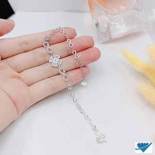 LẮC TAY BẠC CỎ 4 LÁ BẠC 925