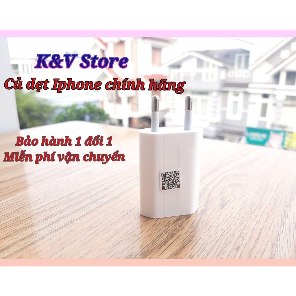 Củ Dẹt Iphone Zin Chính Hãng, sử dụng cho iphone5, 5s, 6, 6s, 6Plus, 6sPlus, 7,  7Plus, 8, 8Plus, X, XSMAX,