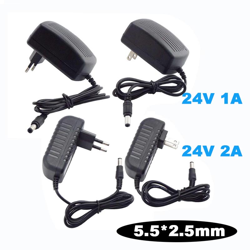 Bộ Chuyển Đổi Nguồn Điện AC 100-240V Sang DC 24V 1A 2A Cho Đèn LED Dây