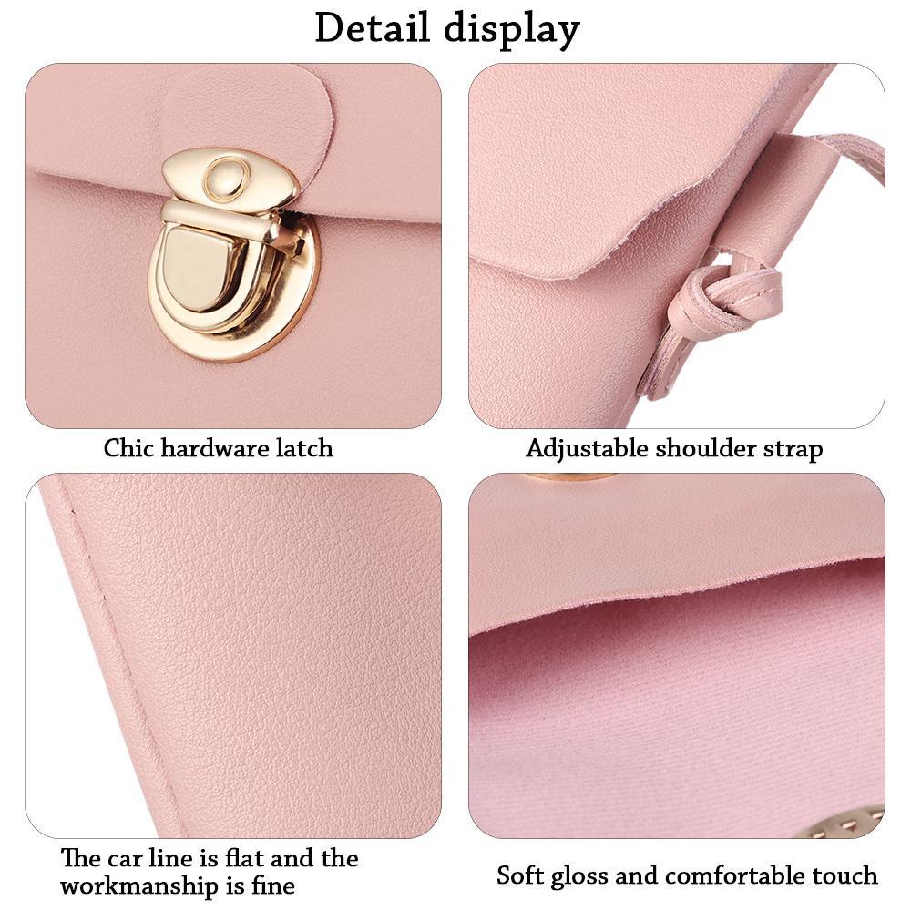 BSUNS Túi Đeo Chéo Du Lịch Mini Màu Trơn Ốp