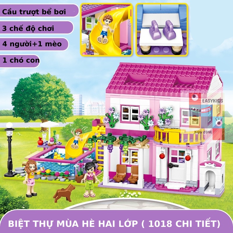 Đồ chơi lắp ráp xếp hình Biệt thự mùa hè hai lớp Summer Villa giúp trẻ phát triển trí tuệ