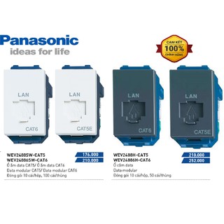Ổ cắm data panasonic - wev2488sw-cat5, wev24886sw-cat6, wev2488h-cat5, wev24886h-cat6