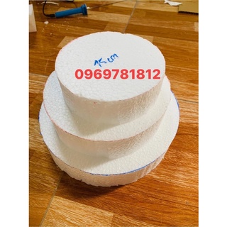 Tháp Xốp Tròn Trắng (Tháp Tài Lộc ,Tráp Ăn Hỏi, Đế Oản) - (H3cm)