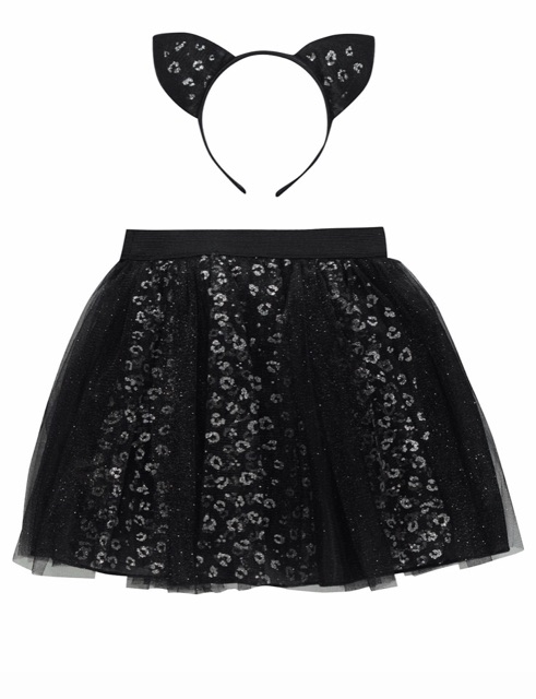 Set tai mèo đen và chân váy ren  ngộ nghĩnh nhập UK có sẵn
