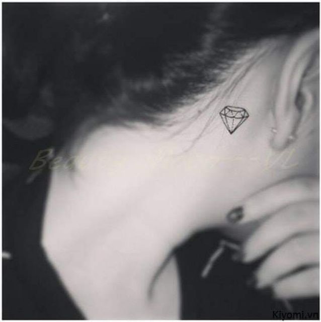 Hình xăm kim cương diamond.Xăm dán tatoo mini tạm thời, size &lt;10x6cm