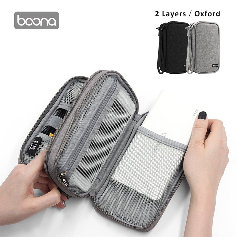 Baona Túi Đựng Dây Cáp USB / Tai Nghe / Sạc Dự Phòng Tiện Dụng Mang Theo Du Lịch