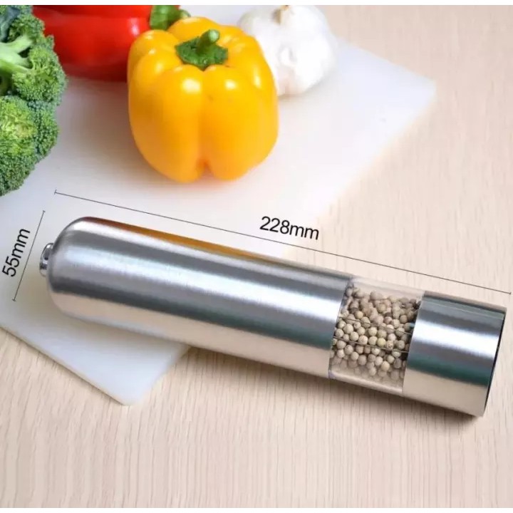 CỐI XAY TIÊU INOX PEPPER MULLER (XÀI PIN AA)