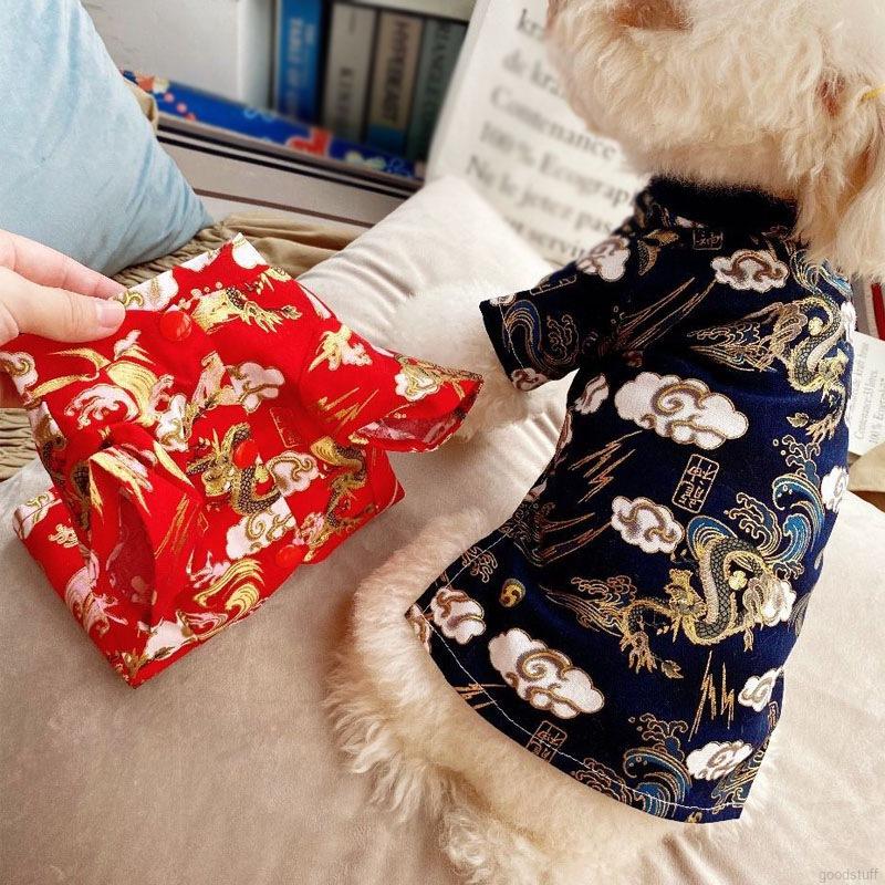 Beauty Dog Clothes Cat New Chinoiserie New Year Clothes Chinese Costume Pet Clothes