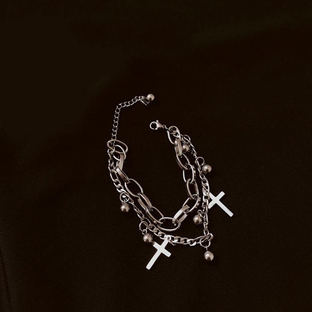 Vòng đeo tay mạ bạc phong cách Hàn Quốc đơn giản thời trang