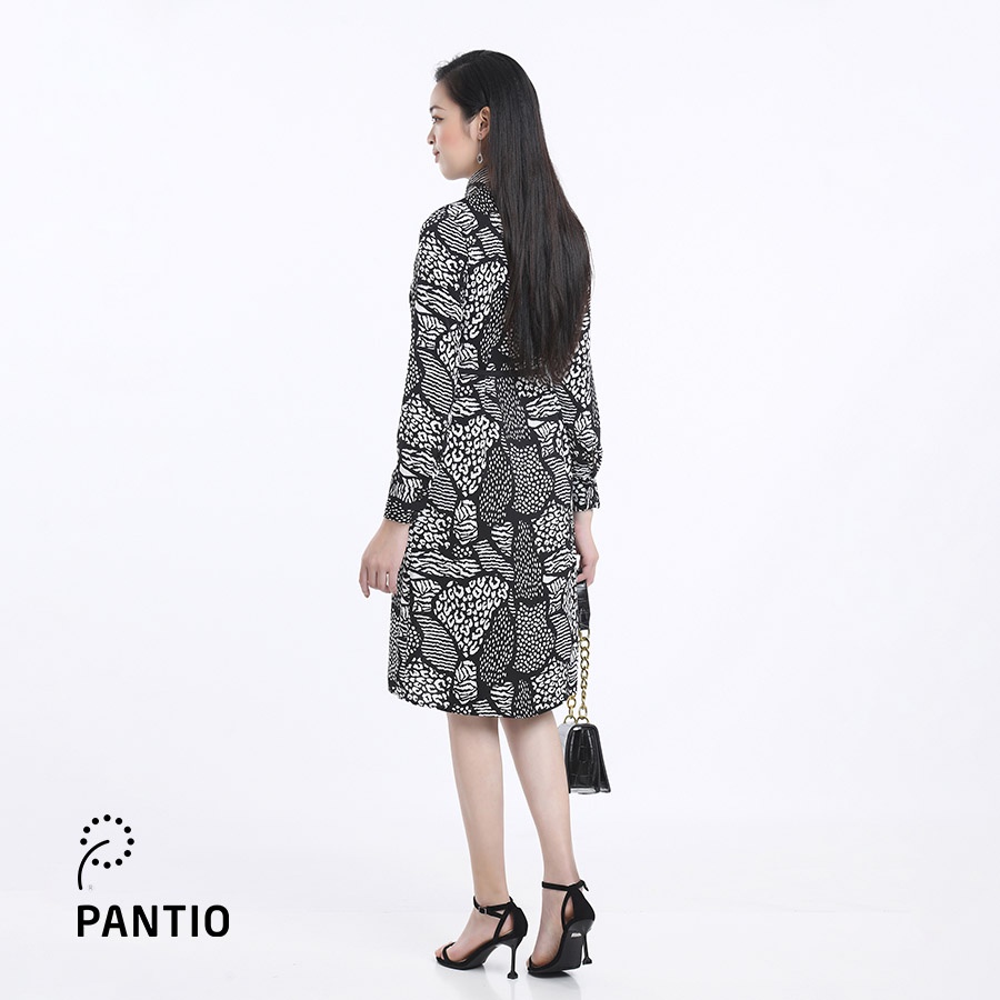 Đầm dạo phố phối hoạ tiết màu FDP52557 - PANTIO