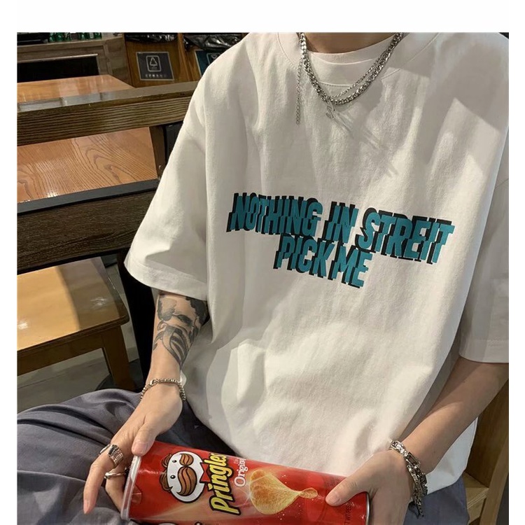 Áo Thun Nam Ngắn Tay Cổ Tròn Thời Trang Hàn 4 Màu Tuỳ Chọn Size M-5Xl