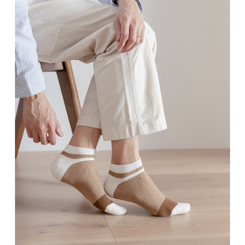 Tất Nam Cổ Ngắn Cao Cấp Tất đẹp chất liệu cotton siêu thoáng khí ngăn mùi thấm hút mồ hôi - The TeaLiFe