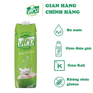 1 hộp nước dừa vico fresh 1l - vị dứa
