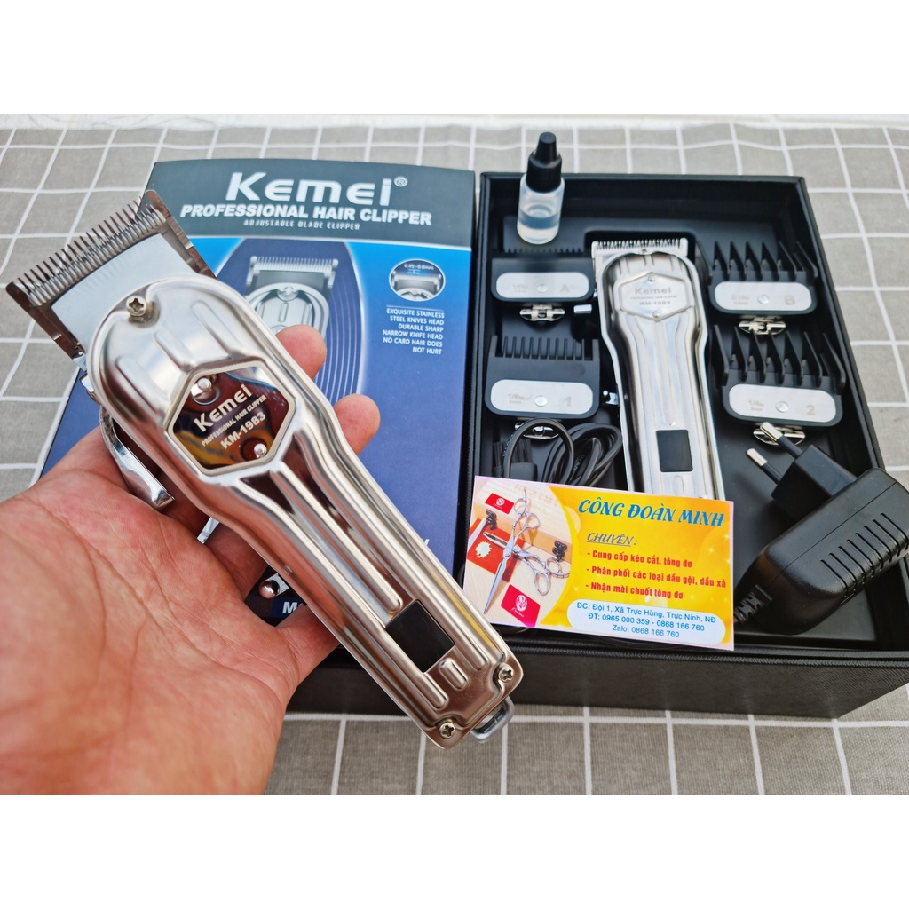 Tông đơ cắt tóc kemei 1983-Dùng thử- Bảo Hành 6 Tháng - Lỗi 1 Đổi 1 - Công Phượng St