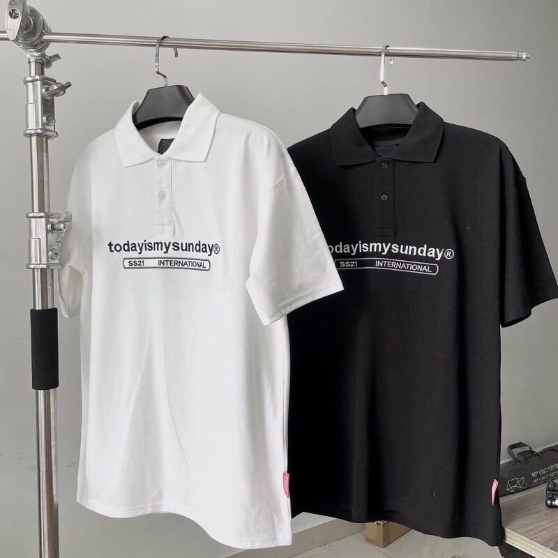 Áo Polo Nam Nữ , Vải Cotton Cao Cấp , Form Oversize , Thời Trang Unisex