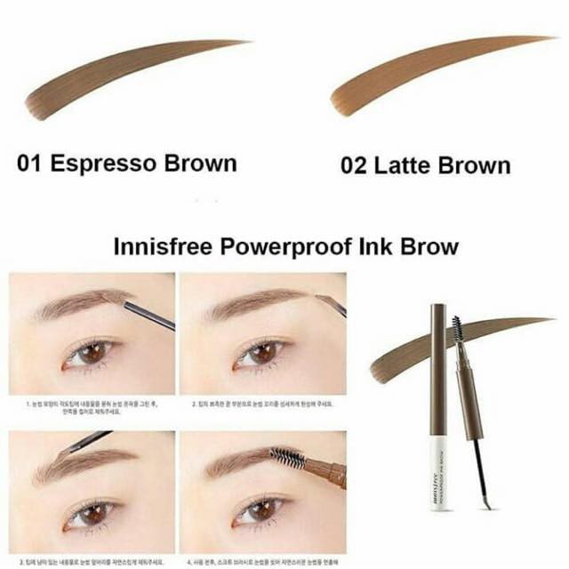 [100% AUTH] Mascara Chân Mày Innisfree Chống Nước Lâu Trôi Powerproof Ink Brow