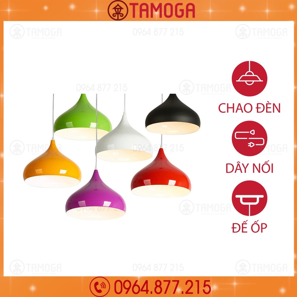 Đèn thả trần, đèn led thả trần trang trí bàn ăn phòng khách hình giọt nước TAMOGA đường kính 320mm DT 8010