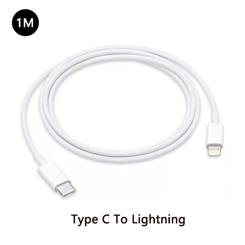 sạc cáp Iphone 5 5s/6 6s 7 8 Plus/XS Max XR/11 12 Mini Pro Max New PD Plug Fast Charging USB Type C Apple Lightning cable