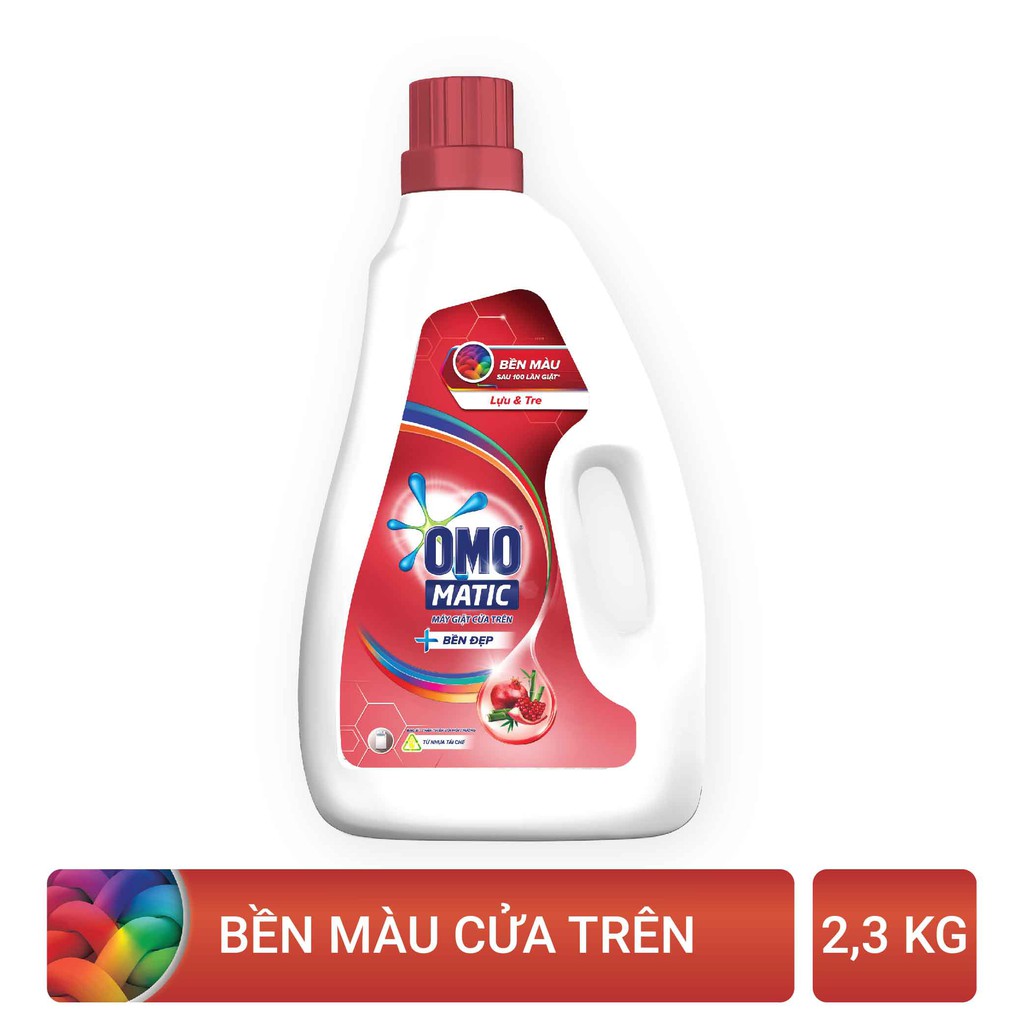 Nước giặt OMO Matic Bền Đẹp Cửa Trên 2.3KG (Chai)