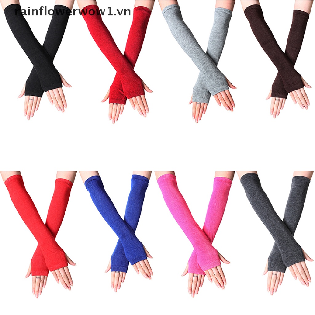 Găng Tay Xỏ Ngón Dáng Dài Thời Trang Dành Cho Nữ