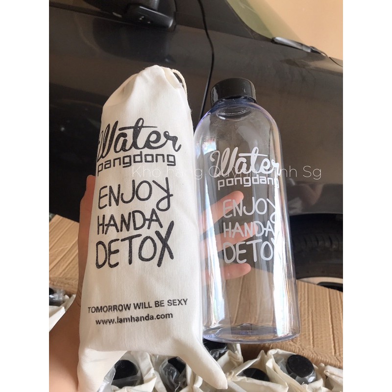 Bình uống nước Detox loại 1 lít có túi vải | BigBuy360 - bigbuy360.vn
