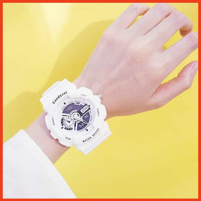 Đồng hồ thời trang nam nữ Candycat mẫu chạy kim giả điện tử S91 | BigBuy360 - bigbuy360.vn