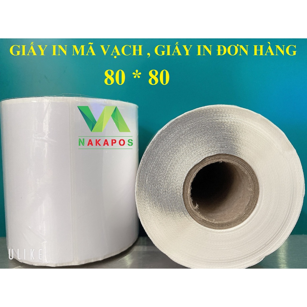 [COMBO 10 CUỘN] Giấy In Nhiệt 80x80 mm - Tem Vận Chuyển 8x8 cm IN ĐƠN GHN [10 CUỘN TEM 80x80]