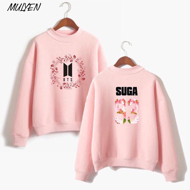 ÁO SWEATER BTS HỒNG SO CUTE